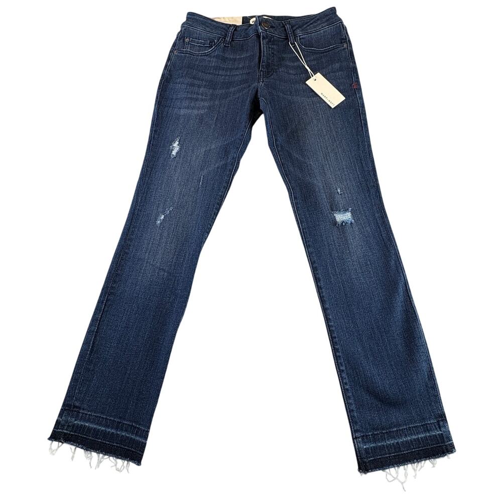 NEW Warp + Weft Luxsculpt Jeans 26 San Francisco Skinny Raw Hem